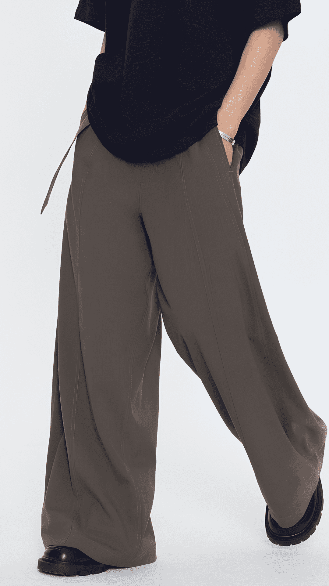 Waistband Wide Leg Pants